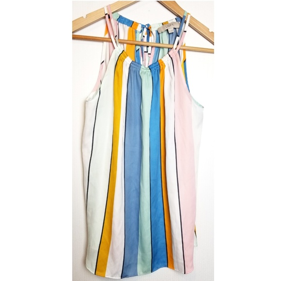 LOFT Tops - 3/$25 Loft XS striped sundeck halter cami